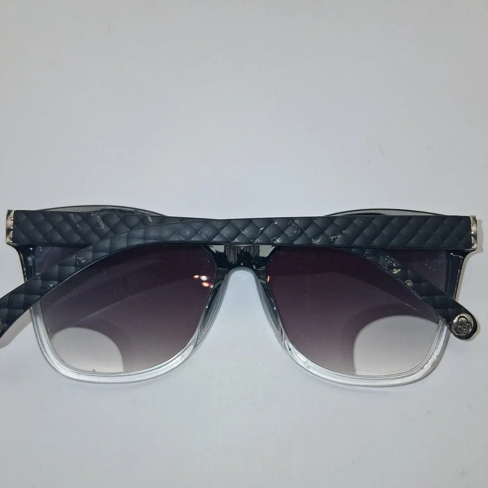 Jessica Simpson Women's Sunglasses Black/Clear Gradient Oversized UV Protection